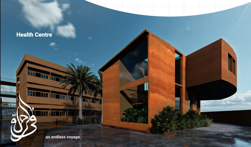 The dedicated health centre integrates medical support directly within the senior living environment.