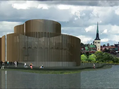Opera House in Tallinn: Two Overlapping Circles That Dissolve the Stage Door