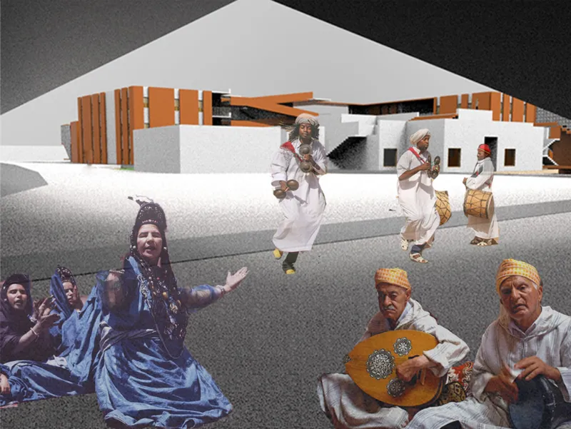 The public square becomes a shared cultural space for music, performance, and community gatherings.