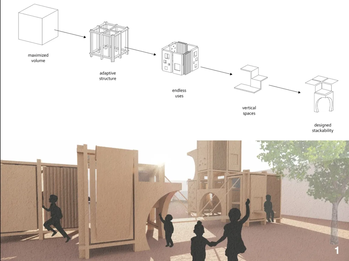 Reclaiming Childhood: Modular Architecture for Learning and Play in Refugee Camps