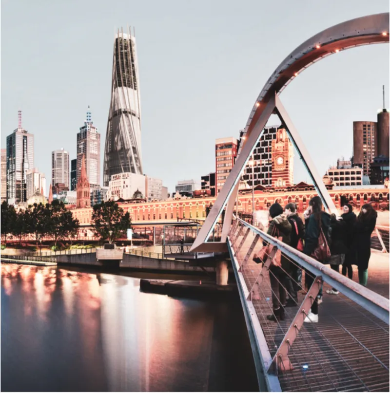 Mega Medical Skyscraper rises beside Melbourne’s Yarra River as a new urban healthcare landmark.