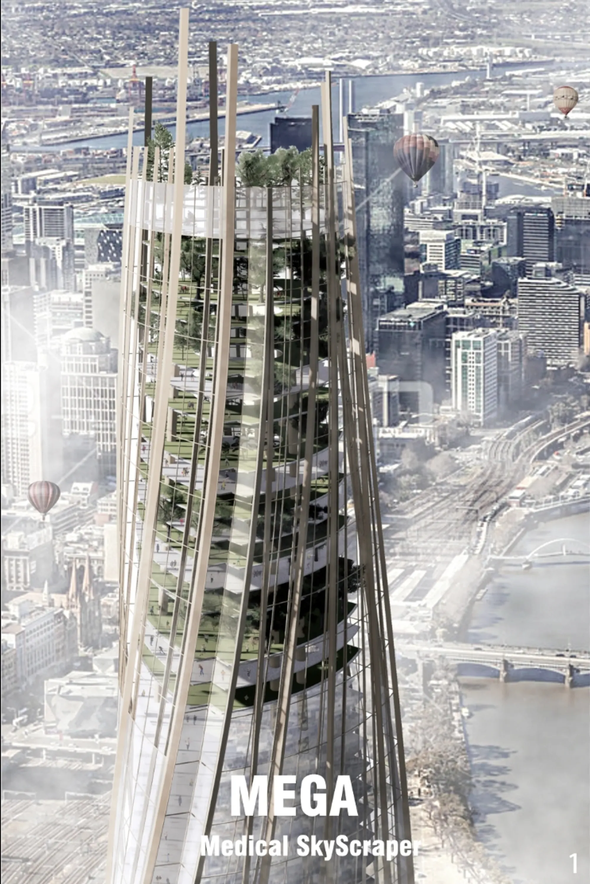 Mega Medical Skyscraper: Pandemic-Ready Architectural Design for Melbourne