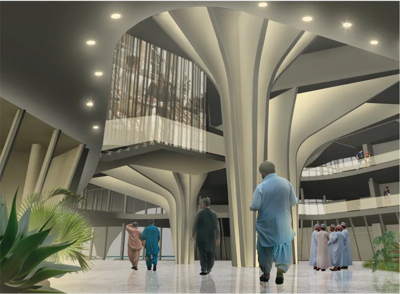 Illuminated desert view highlighting the project’s cinematic atmosphere and festival identity.