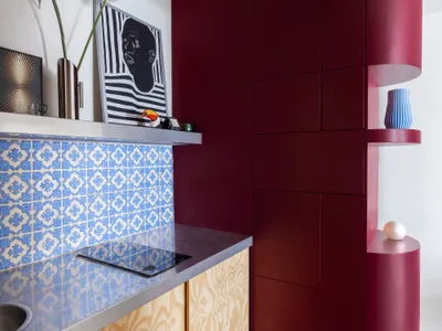 Atelier Glushkó Builds an Entire Copacabana Apartment Around a Wall of Portuguese Tiles
