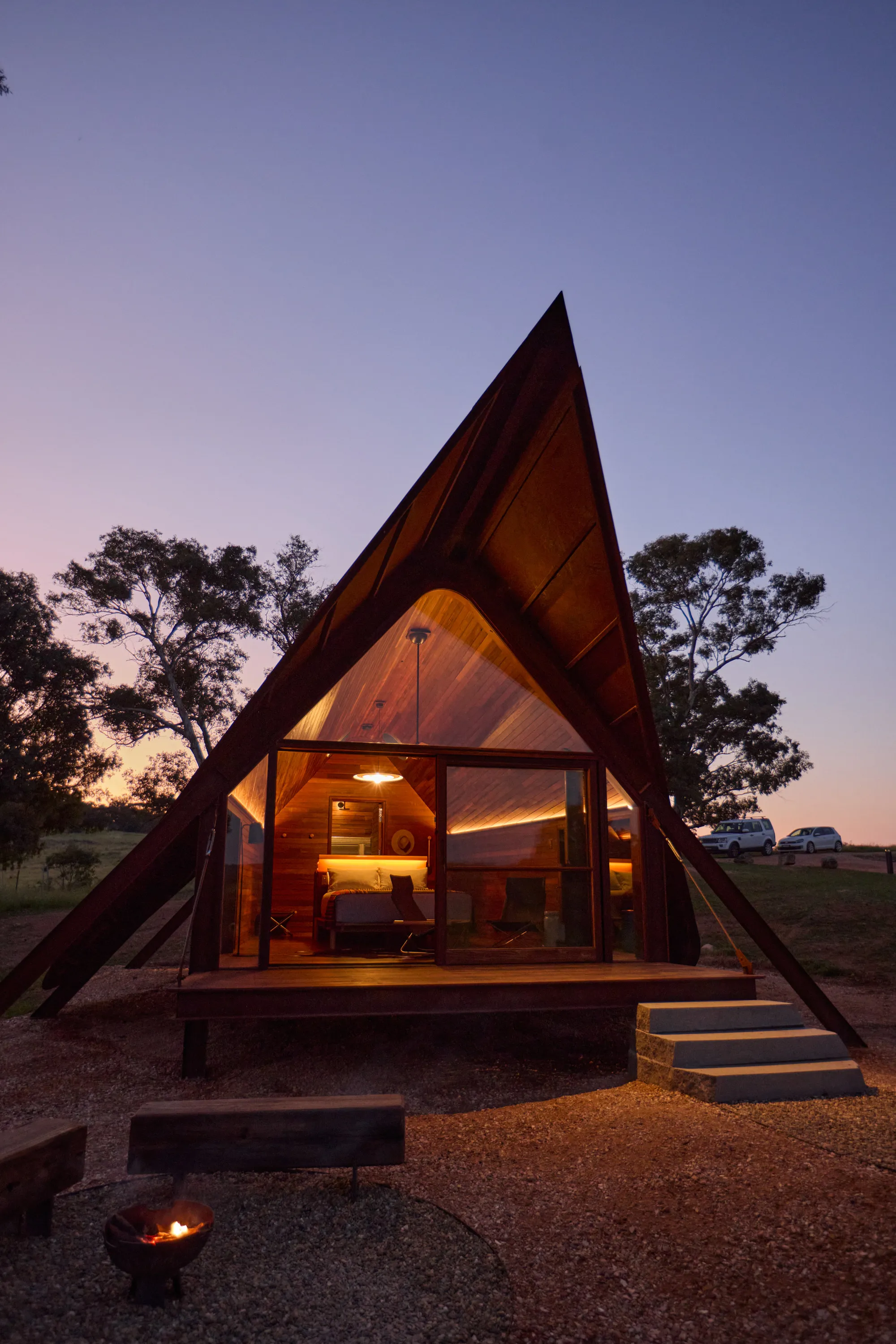 Casey Brown Architecture Refines the A-Frame Cabin to Its Essentials on an Australian Sheep Farm