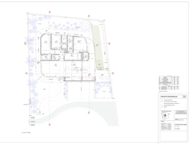 Floor plan drawing showing interior room layout and circulation paths