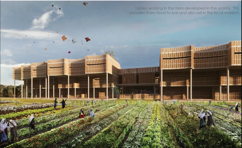 Productive farmland supports food security and economic independence for the NURTURE community.