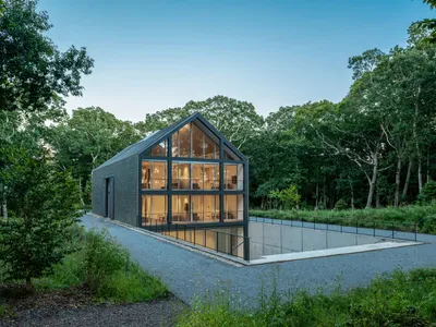 Roger Ferris + Partners Sink a Barn-Shaped Artist Residence into the Earth at Watermill Center
