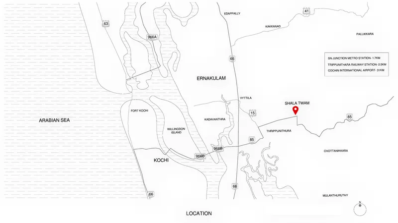 Location map showing the site near the Arabian Sea coast and regional road network