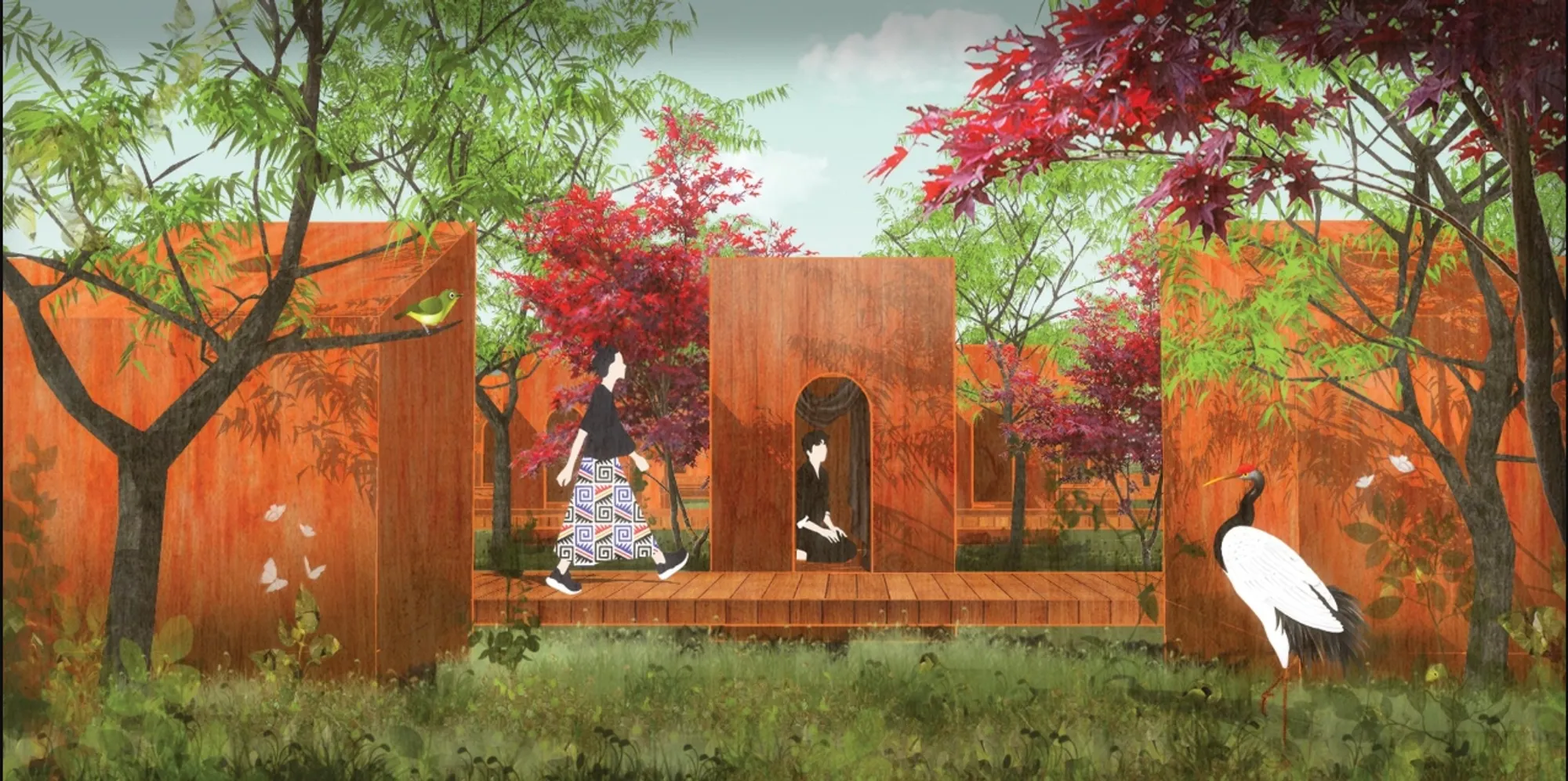 PAUSE in the Garden of Water Lilies: Biophilic Architecture for Meditation, Healing and Community