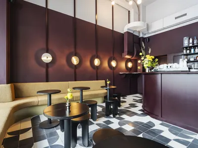 pfeffermint AG Folds the Geometry of a Piadina into a 35 m² Zürich Bar