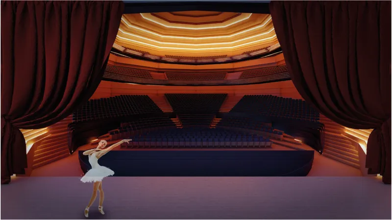 Stage view highlighting the immersive relationship between performers and the surrounding audience