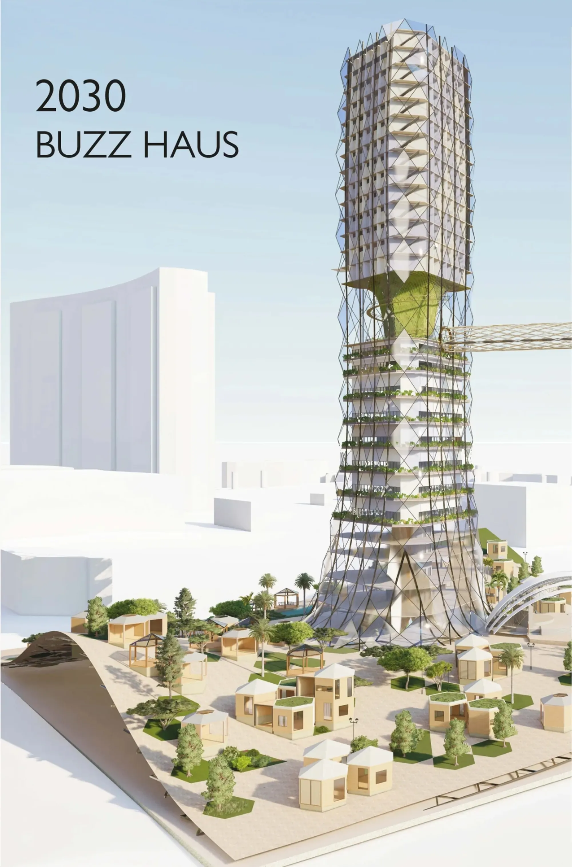 2030 Buzz Haus: Modular Architecture for a Connected Digital Nomad Utopia