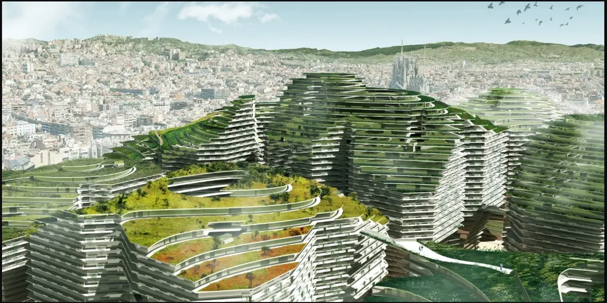 Manzana Morphosis: Sustainable Architecture Reimagining Barcelona’s Eixample for 2050