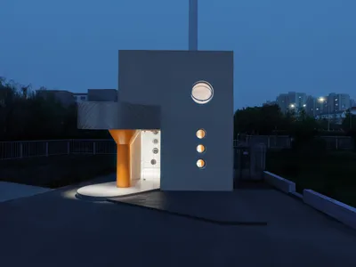 Greater Dog Architects Turns a Disused Substation Room into a Goose-Foot Pavilion in Shaoxing