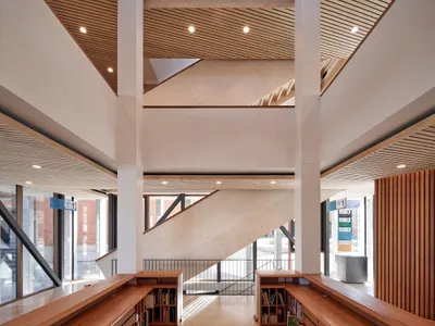José Ignacio Valdivieso Wraps a School Library in Brick Fins and Timber Light in Santiago