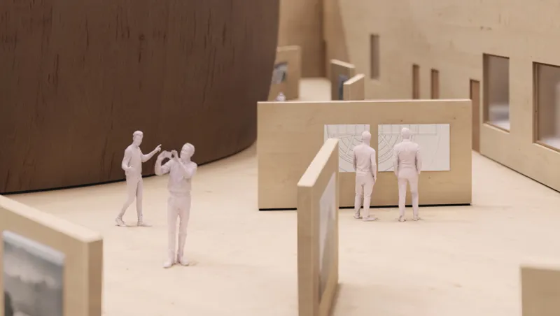 Exhibition area provides space for students to present art, ideas, and cultural expression