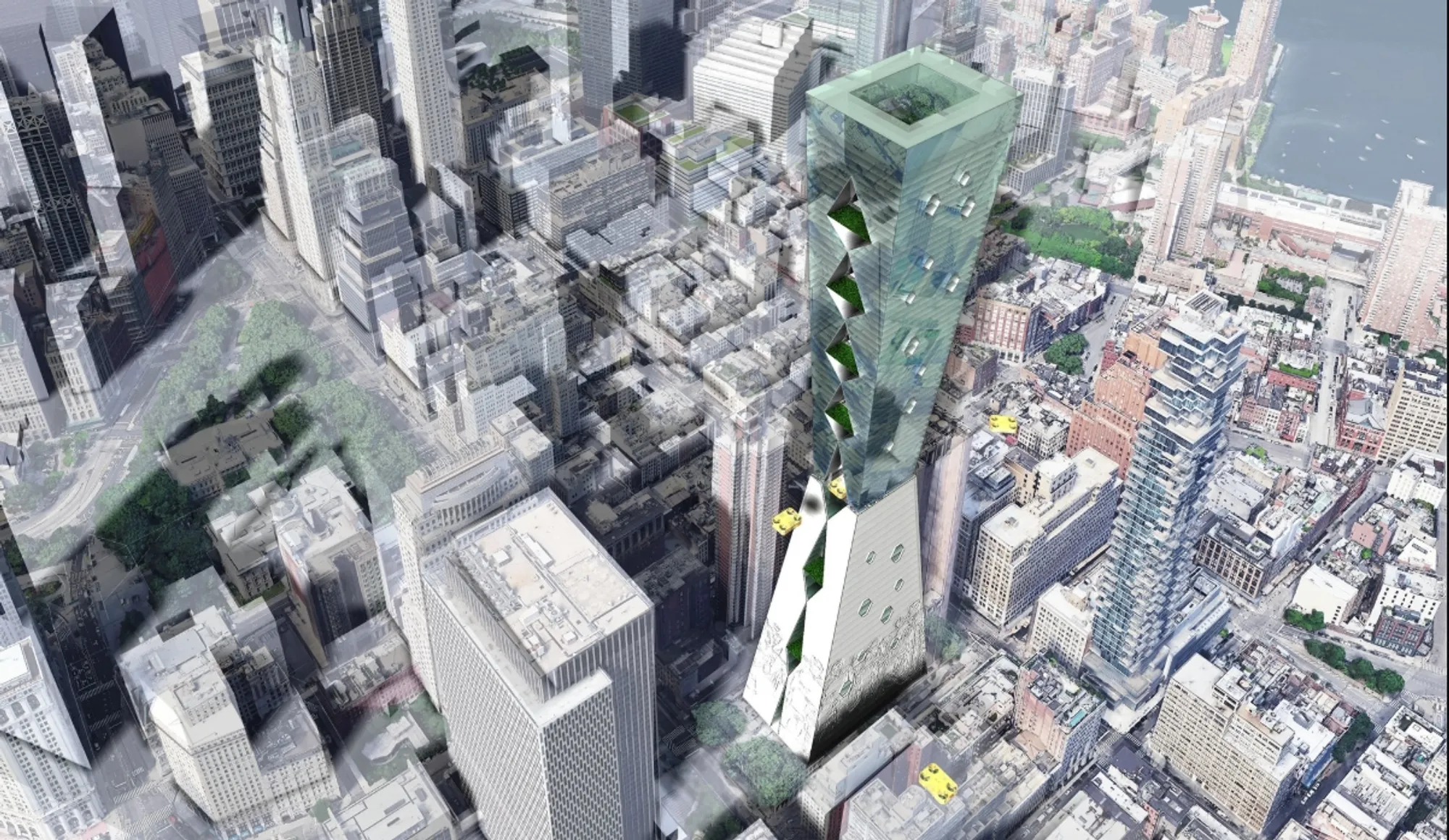 Tribeca Drone Nest Cityscraper: A Sustainable Skyscraper Design for Manhattan