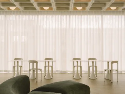 RHO Wraps a Berlin Social Media Agency in Concrete Waffle Ceilings and Sheer Light