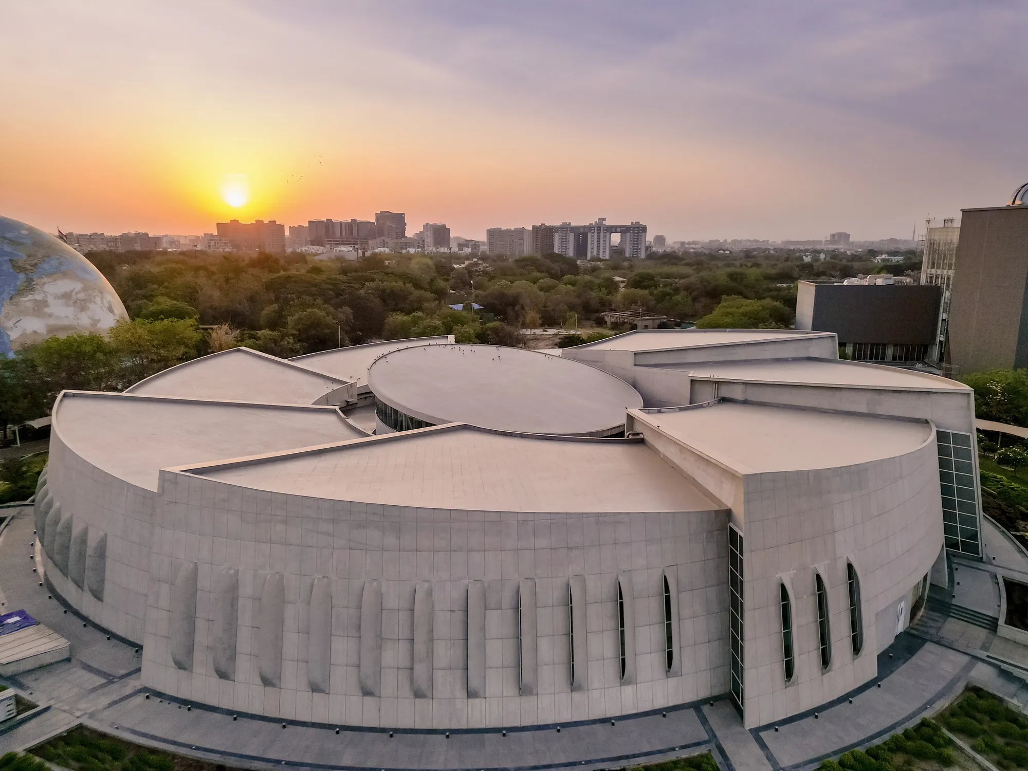 INI Design Studio Coils a Nautilus-Shaped Aquarium into Ahmedabad's Arid Science City