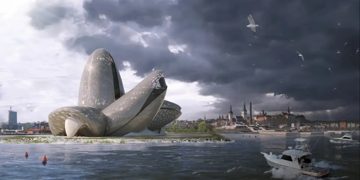 Tallinn's Pearl: A Shell-Shaped Opera House Rising from the Baltic Harbor