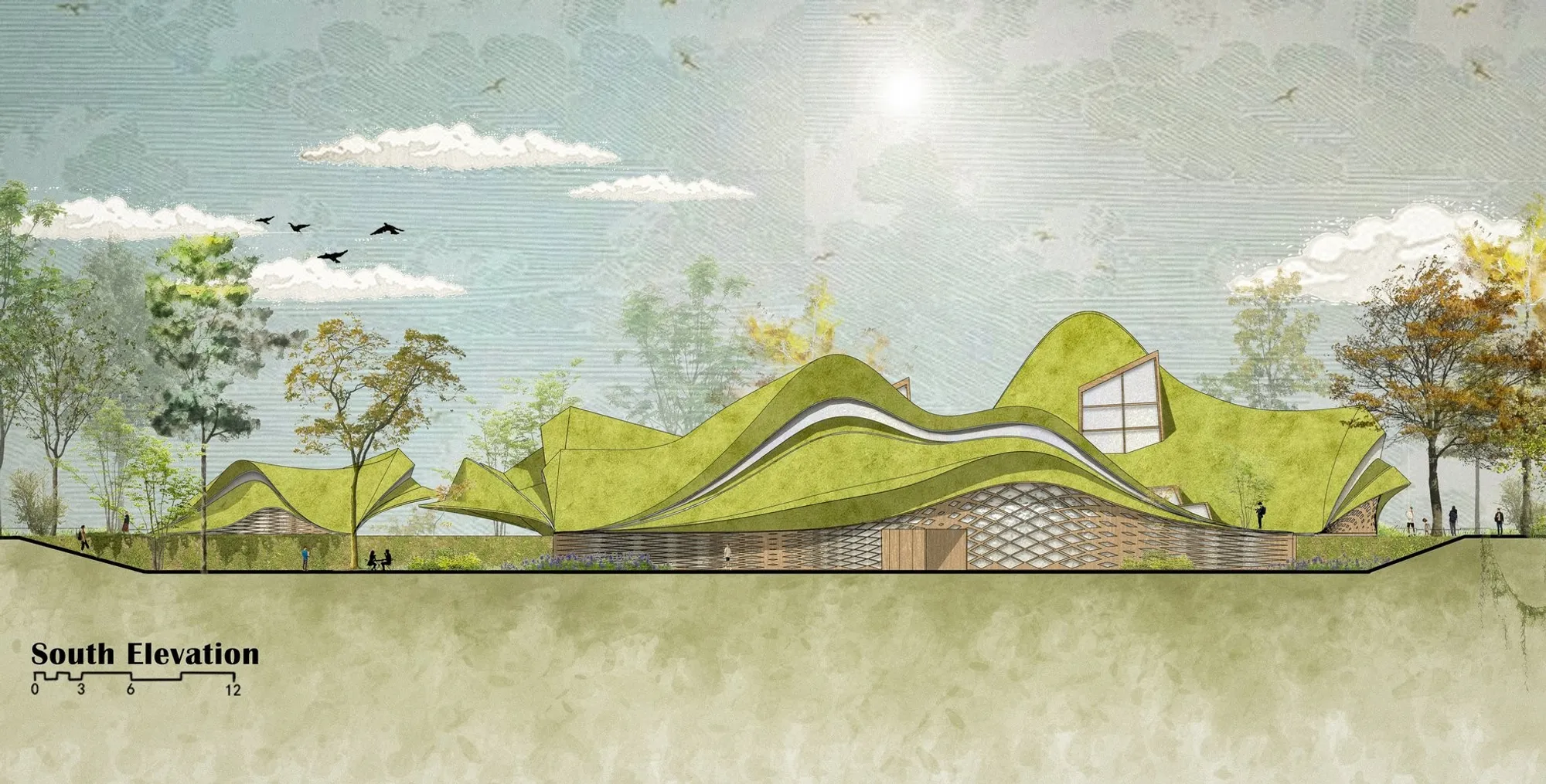 Urban Rainwater Garden Library Design for Shanghai’s Suzhou River