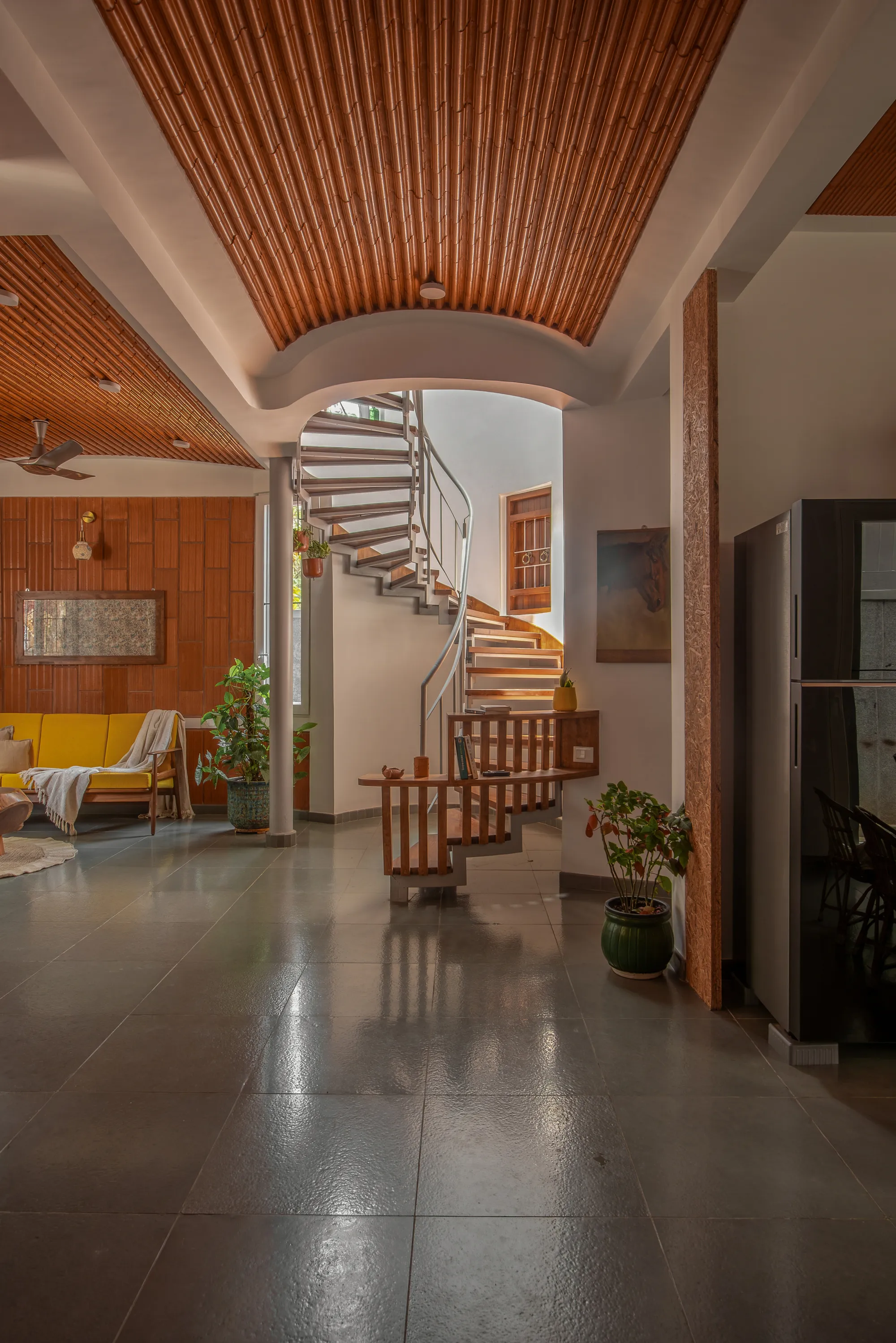 Wright Inspires Wraps a Bengaluru Home in Terracotta and Timber Warmth