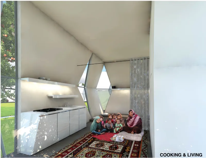 Compact cooking and living spaces support simple, functional daily life.