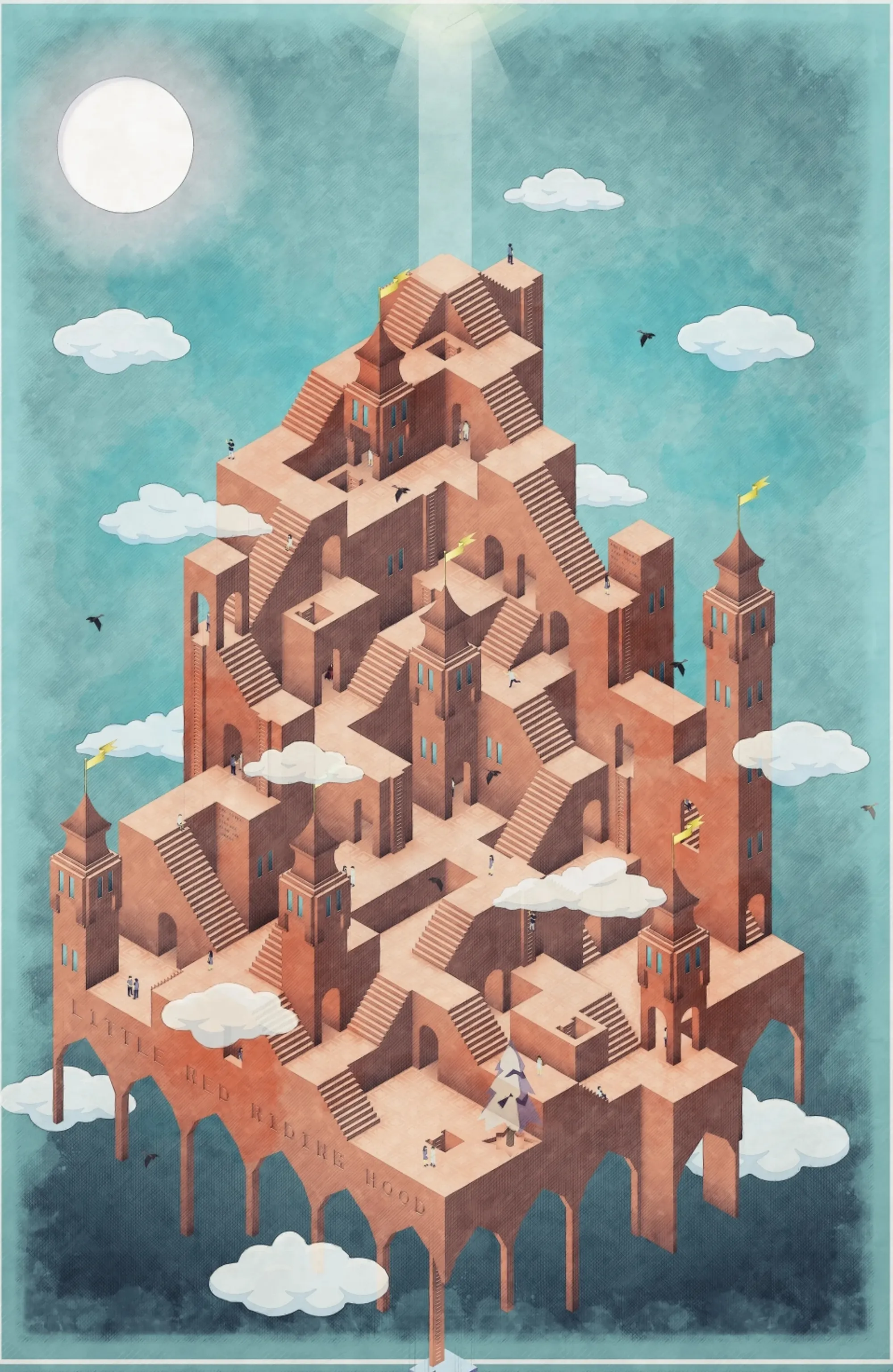 Looping Tale: Architectural Visualization Reimagines Little Red Riding Hood as an Endless Spatial Journey
