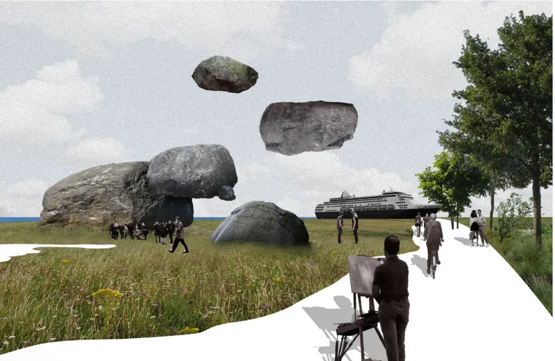Glacial boulders inspire the landscape and architectural identity of Post Estonia