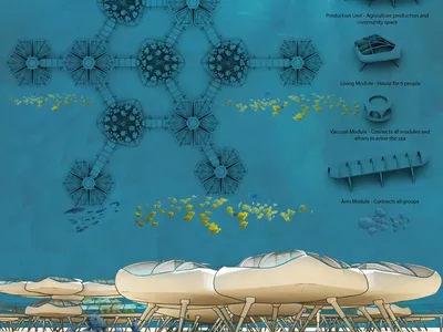Redefining the Pacific: A Stingray-Inspired Underwater Colony That Grows Like a Living Organism