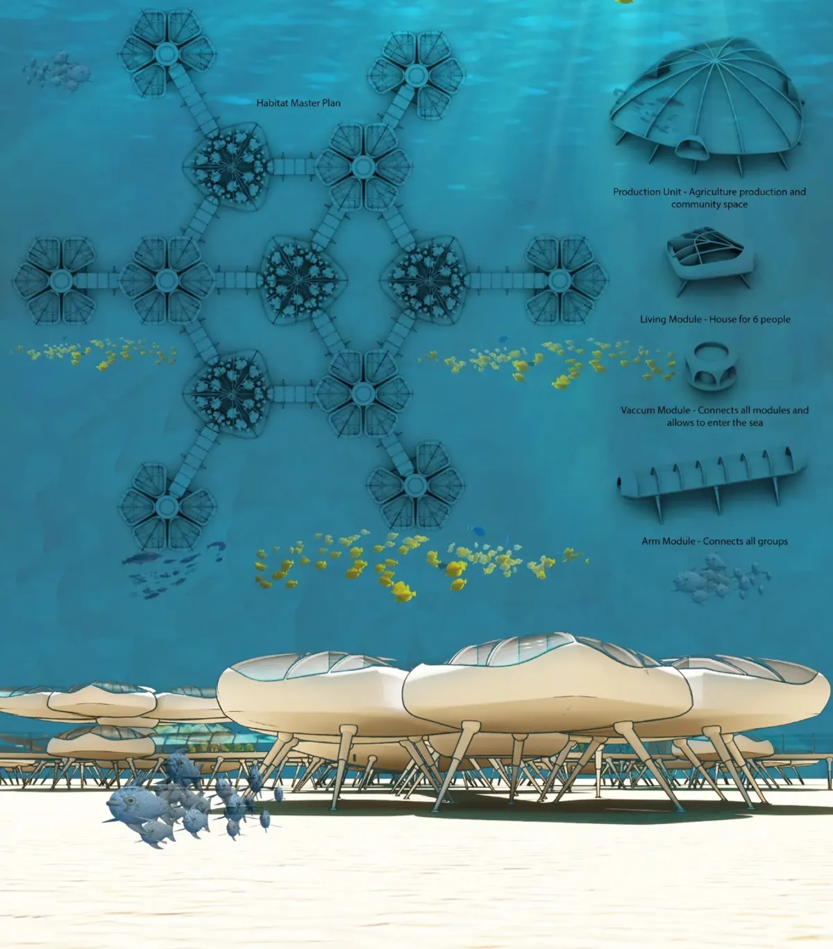Redefining the Pacific: A Stingray-Inspired Underwater Colony That Grows Like a Living Organism