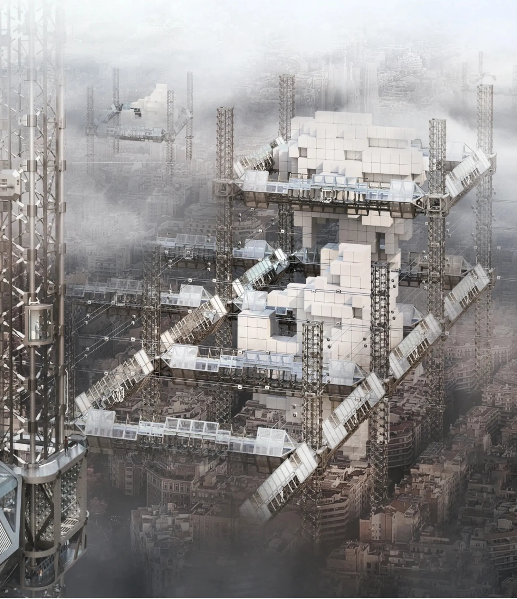 Customized Instant City Module Operating System: Sustainable Architecture for Adaptive Urban Renewal in Barcelona