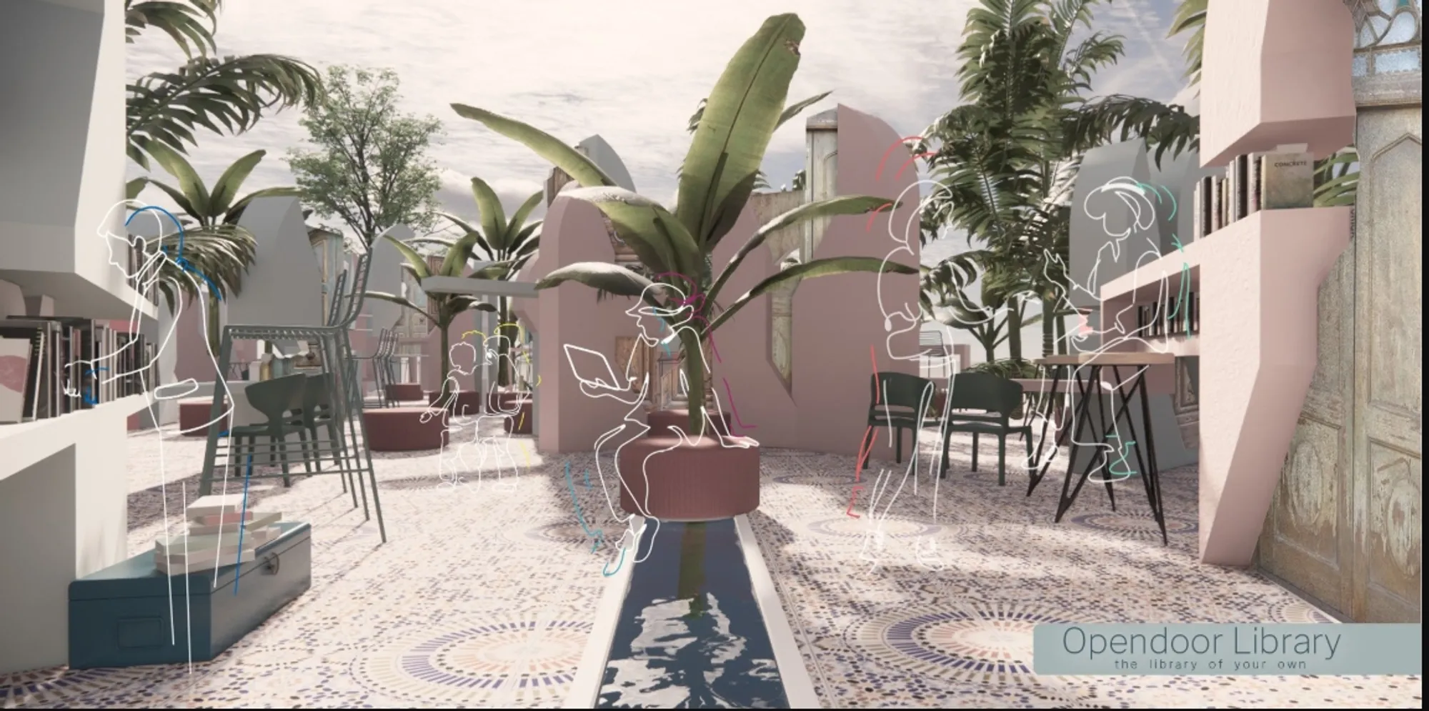 “Opendoor” Library: An Architectural Design That Turns Reading Into a Community Experience