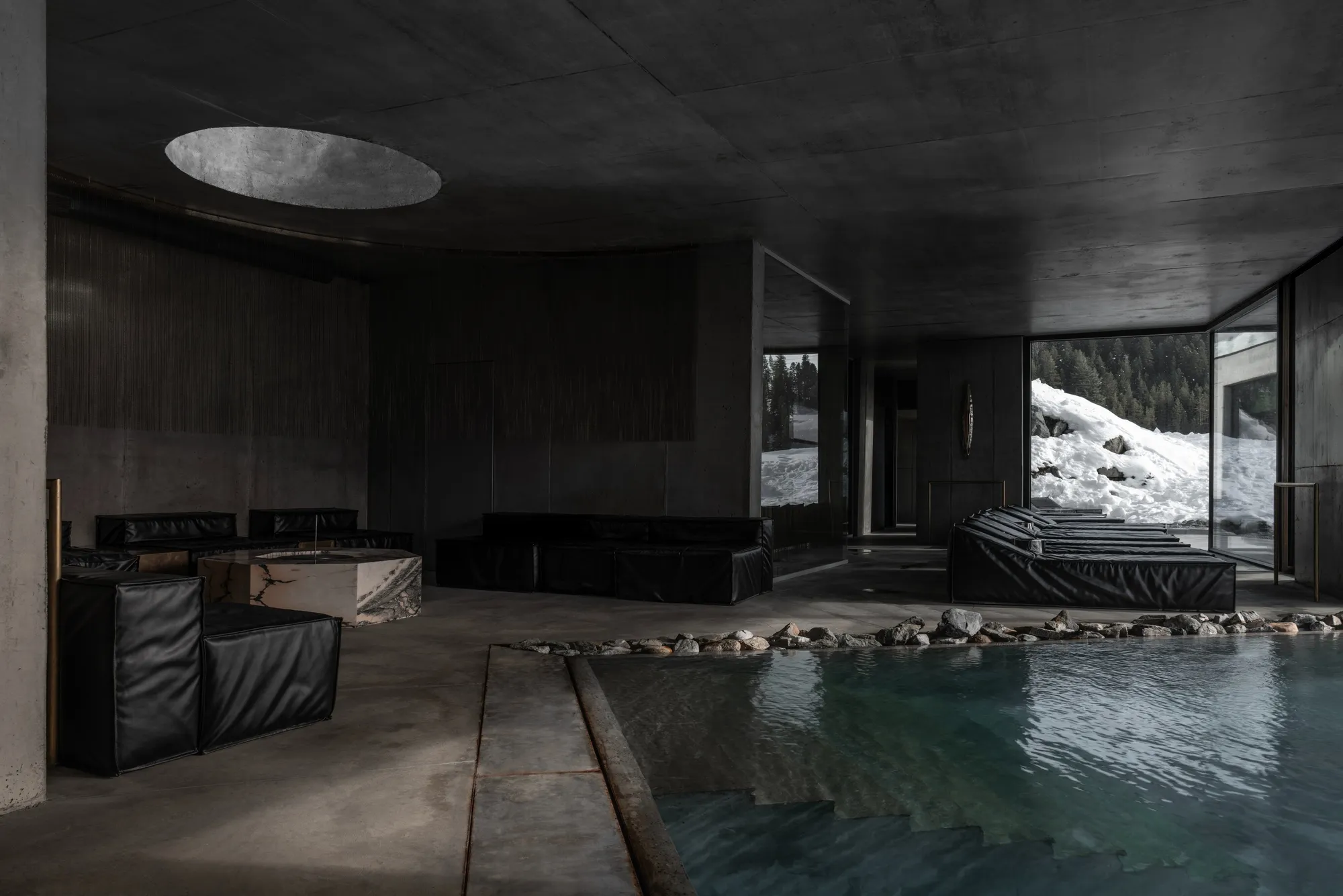 Architectural Studio Chado Carves a Concrete Spa Into the Caucasian Mountains at Arkhyz