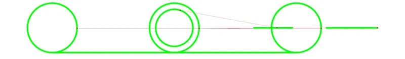 Fig. 7 Positioning of connecting rods for parameter value 0.000; source: own elaboration