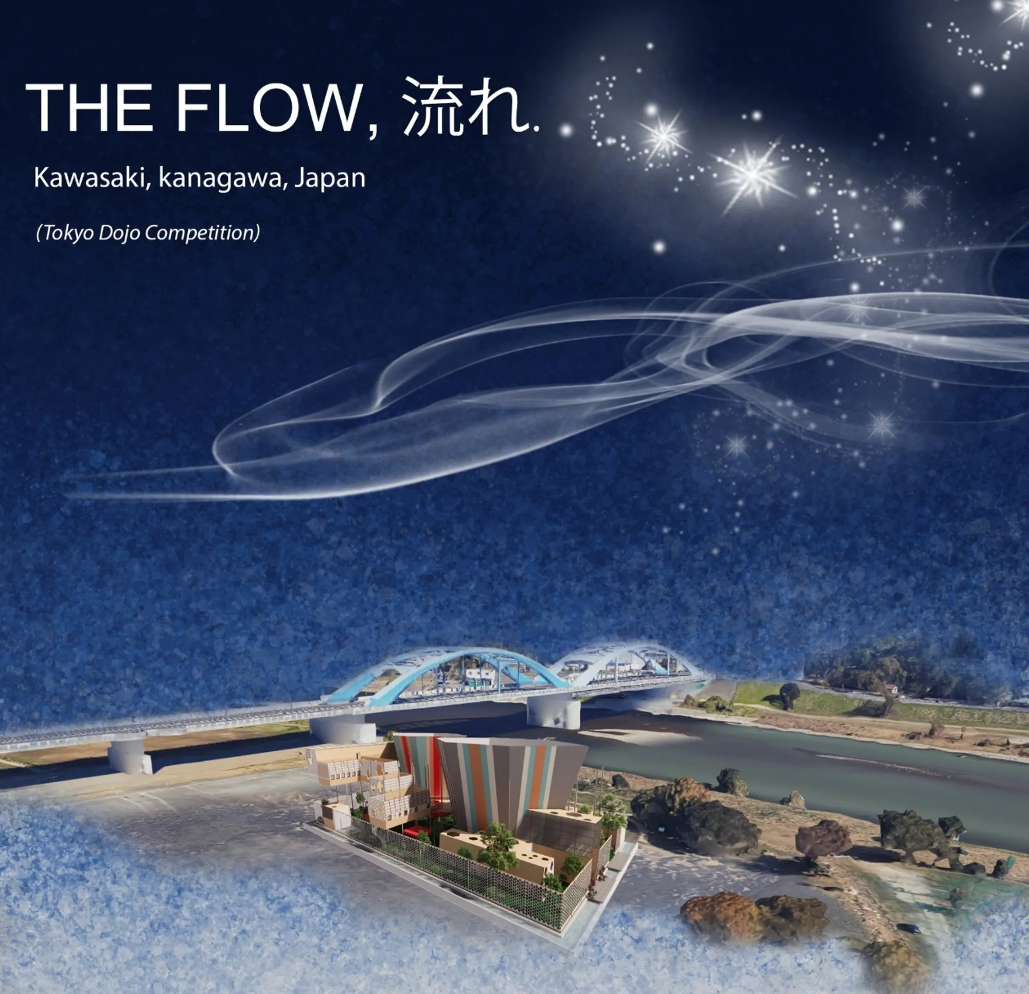 The Flow: Sustainable Architecture for a Floating Cultural Hub in Tokyo