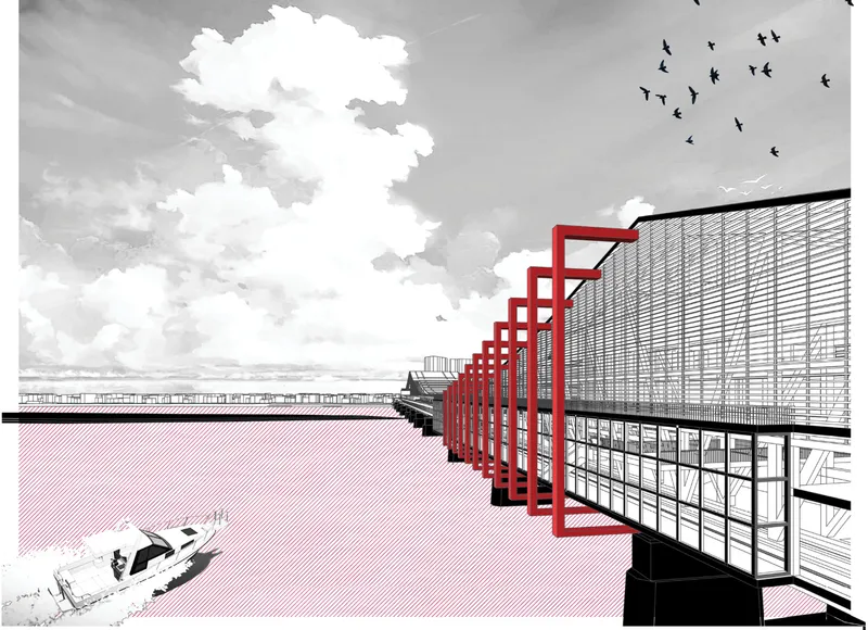 Integrated transit and pedestrian circulation turn infrastructure into inhabitable public space