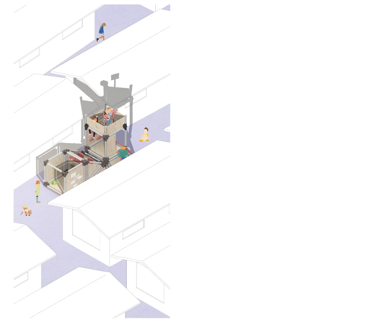 Modular Playground: Modular Architecture for Play, Learning, and Refugee Communities