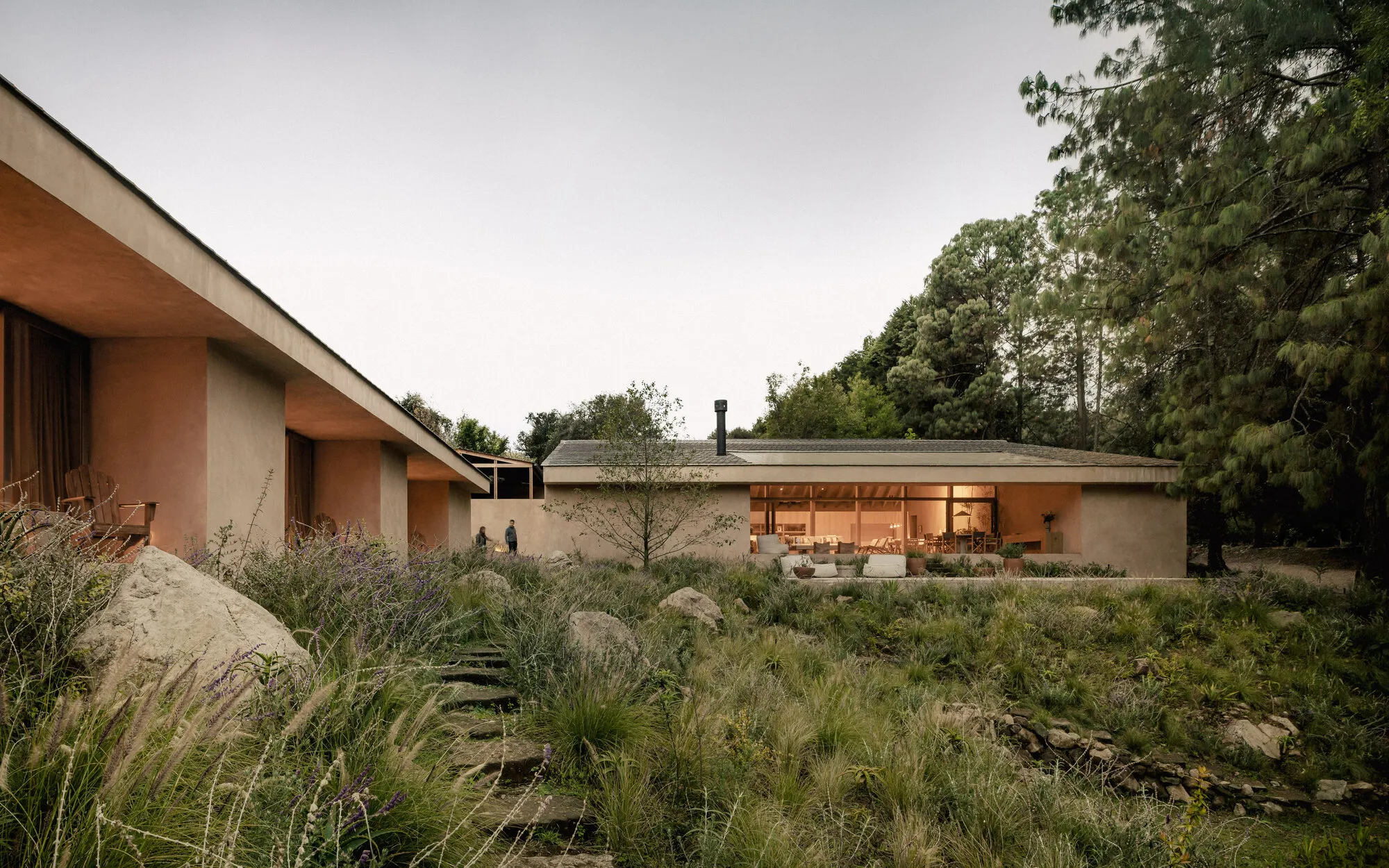 Weber Arquitectos Builds an Equestrian Ranch from Rammed Earth in Mexico's Forested Highlands