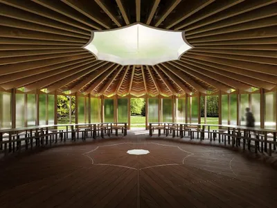 Lina Ghotmeh to design a new, circular pavilion in the shape of a serpentine.