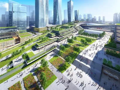 Nikken Sekkei has unveiled the design of the competition for China's largest transport hub.