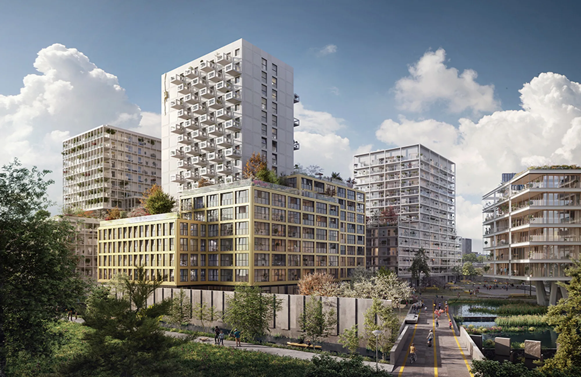 The first residential tower in the ’Bajeskwartier’ presented by Barcode Architects