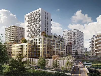 The first residential tower in the ’Bajeskwartier’ presented by Barcode Architects