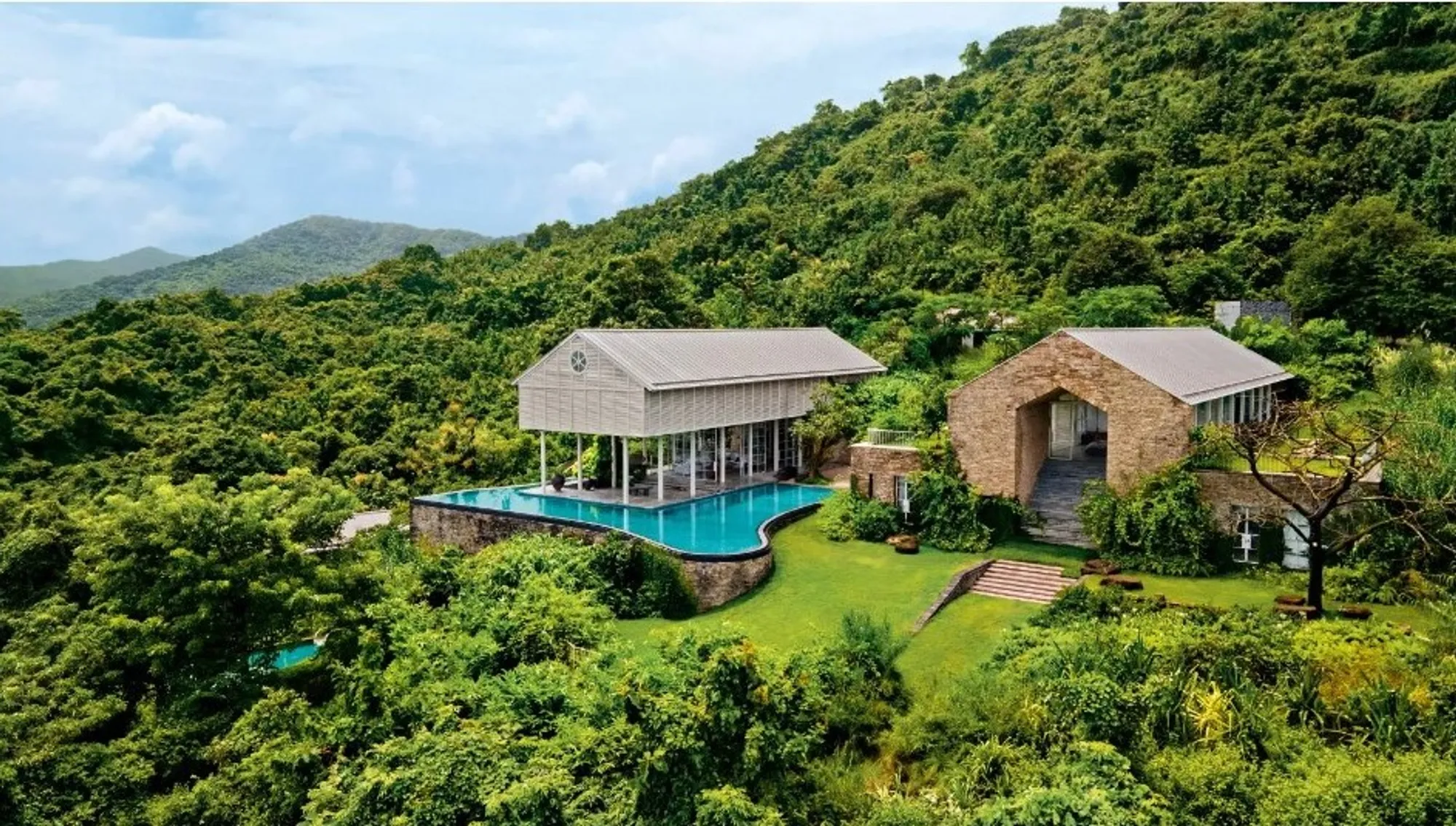 Home in Alibag is a perfect example of how architecture and landscape design can come together to create a stunning property.