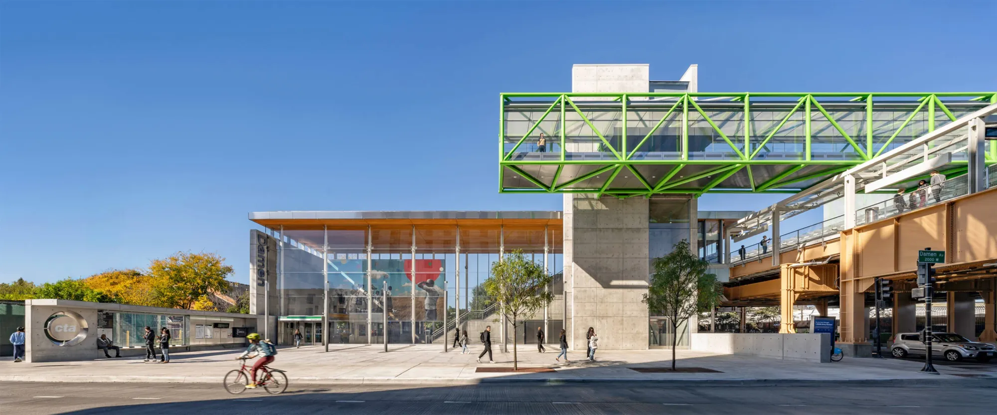 Damen Green Line Station By Perkins&Will, Chicago, United States