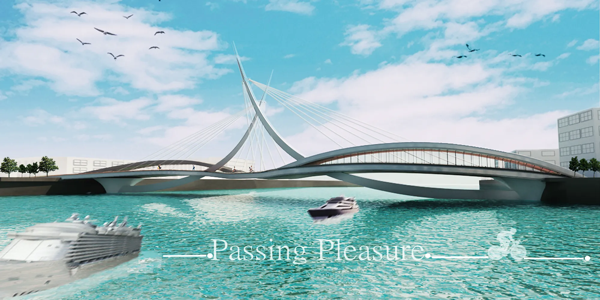 Passing Pleasure: A Pedestrian Bridge Designed to Make You Stay