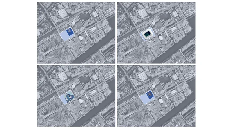 Nearby structures with known scales were used to better understand the site and its context.