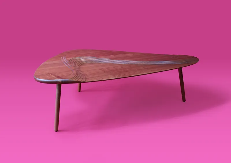 Terrace Coffee Table — sculptural form inspired by terraced landscapes.
