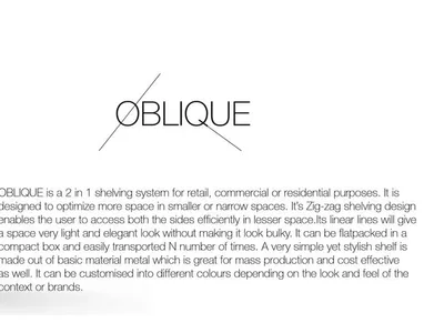 OBLIQUE Bookcase | Modular Shelving Design for Compact Architecture